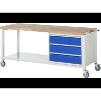 Fahrbare Werkbank 8257, B2000xT700xH880-1080mm,...