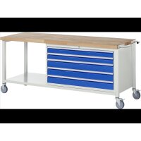 Fahrbare Werkbank 8371, B2000xT700xH880-1080mm,...