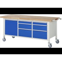 Fahrbare Werkbank 8570, B2000xT700xH880-1080mm,...