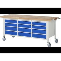 Fahrbare Werkbank 8579, B2000xT700xH880-1080mm,...