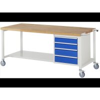 Fahrbare Werkbank 8162, B2000xT900xH880-1080mm,...