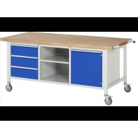 Fahrbare Werkbank 8563, B2000xT900xH880mm,...