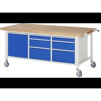 Fahrbare Werkbank 8570, B2000xT900xH880-1080mm,...