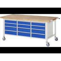 Fahrbare Werkbank 8579, B2000xT900xH880-1080mm,...