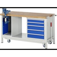 Werkbank mit Fahrgestell 8187-6, B1500xT gallery