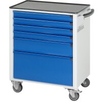 Werkzeugwagen 7355, B700xT500xH860mm, 6xSchublade-VA, Metall