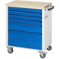 Werkzeugwagen 7355, B700xT500xH860mm, 6xSchublade-VA, Buche-