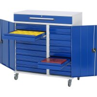 Beistellschrank Stehpult 34T, B1100xT520xH1185mm, mobil