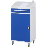 Beistellschrank Stehpult 03, B650xT520xH1235/1345mm, mobil 2