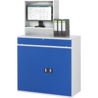 Computer-Schrank 65 mit Monitorgehäuse T250mm, B1100xT5