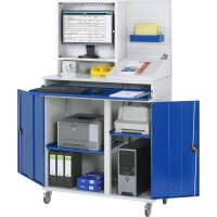 Computer-Schrank 69 mit Monitorgehäuse T250mm, B1100xT5