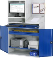 Computer-Schrank 69 mit Monitorgehäuse T520mm, B1100xT520xH1770mm, stationär