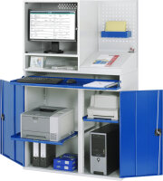 Computer-Schrank 67T mit Monitorgehäuse T520mm, B1100xT520xH1770mm, stationär