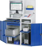 Computer-Schrank 68T mit Monitorgehäuse T250mm, B1100xT520xH1770mm, stationär