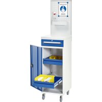Hygiene Schrank 01, B450xT520xH1085/1795mm, mobil 2