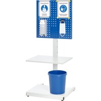 Hygiene Ständer 02, B650xT620xH1700mm, mobil 2