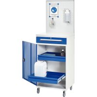 Hygiene Schrank 01, B650xT520xH1210/1920mm, mobil 2