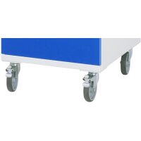 Rollensatz mit Gewindeplatten mit 4 Lenkrollen, davon 2...