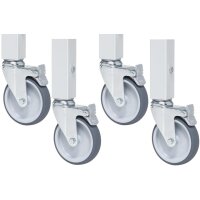 Rollensatz mit Expander, 4 Lenkrollen mit Fes