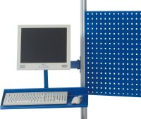 Schwenkarm mit Flachbildschirmhalter, inklusive Tastatur- und Mausauflage