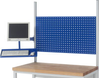 Schwenkarm mit Flachbildschirmhalter, inklusive Tastatur- und Mausauflage