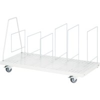 Kartonagenmagazin, fahrbar, B1250(1165)xT650xH615mm, RAL7035