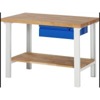 Werkbank 7001I7, B1250xT700xH840mm, Ablageboden Buche,...