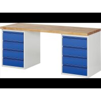 Werkbank 7509I3, B2000xT700xH890mm, 8xSchublade-TA