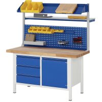 Werkbank 8468I2, B1500xT700xH840mm, 3xSchublade-TA, 1xT&uuml