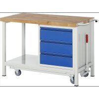 Werkbank mit Fahrgestell 8157I6, B1250xT700xH880mm,...