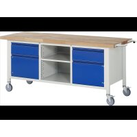 Fahrbare Werkbank 8561I2, B2000xT700xH880mm,...