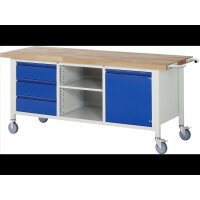 Fahrbare Werkbank 8563I2, B2000xT700xH880mm,...