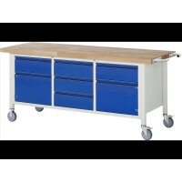Fahrbare Werkbank 8568I2, B2000xT700xH880mm,...