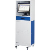 Computer-Säule, B600xT350xH1700, Tastaturauszug, mobil 