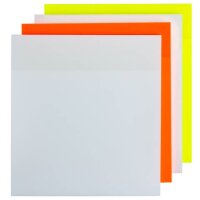 Haftnotiz PP - 76 x 76 mm, halbtransparent sortiert, 4x...