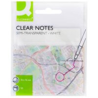 Haftnotiz PP - 76 x 76 mm, halbtransparent weiß, 50...