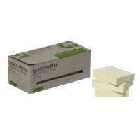 Haftnotizblock Recycling - gelb, 38 x 51 mm, 100 Blatt,...