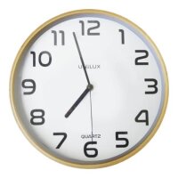 unilux Wanduhr BALTIC weiß braun Kunsts