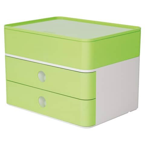 HAN Schubladenbox Smart Box plus ALLISON  grün 1100-80, DIN A5 mit 3 Schubladen
