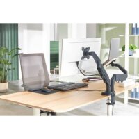 LEITZ Ergo Monitorarm Dual Platzsparend mit Laptophalterung