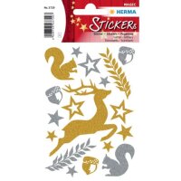 Sticker Waldtiere, glittery