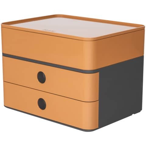HAN Schubladenbox Smart Box plus ALLISON  caramel brown 1100-83, DIN A5 mit 3 Schubladen