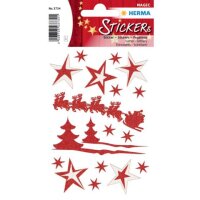 Sticker Schlittenfahrt, glittery