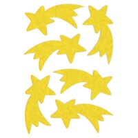 Sticker Weihnachtsstern, gelber Filz