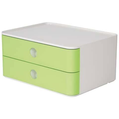 HAN Schubladenbox Smart Box ALLISON  grün 1120-80, DIN A5 mit 2 Schubladen