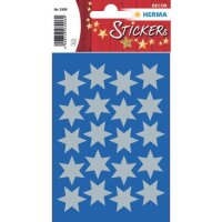 Sticker Sterne 6-zackig, silber Ø 21 mm
