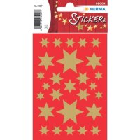 Sticker Sterne 6-zackig, gold