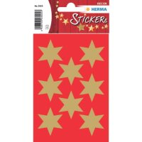Sticker Sterne 6-zackig, gold Ø 33 mm
