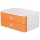 SMART-BOX ALLISON Schubladenbox - stapelbar, 2 Laden, snow white/apricot orange