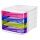 Schubladenbox Ellypse - A4, 4 halboffene Schubladen, weiß/pink-, blau-, grün-, violett-transparent